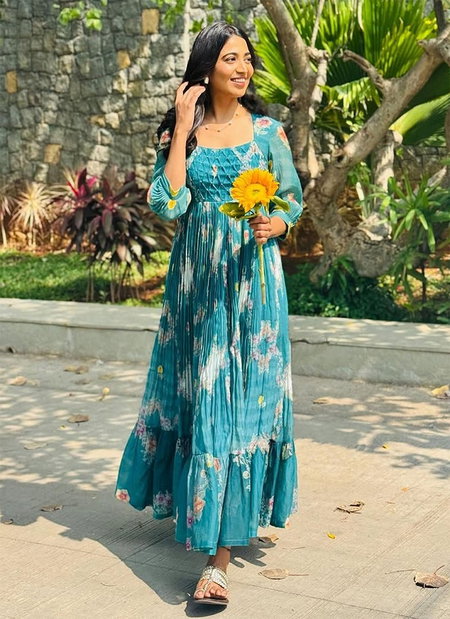 Misty Mix Cotton Long Western Dress Wholesale Clothing Suppliers In India